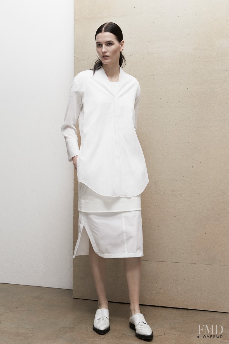 Katlin Aas featured in  the Helmut Lang fashion show for Resort 2014