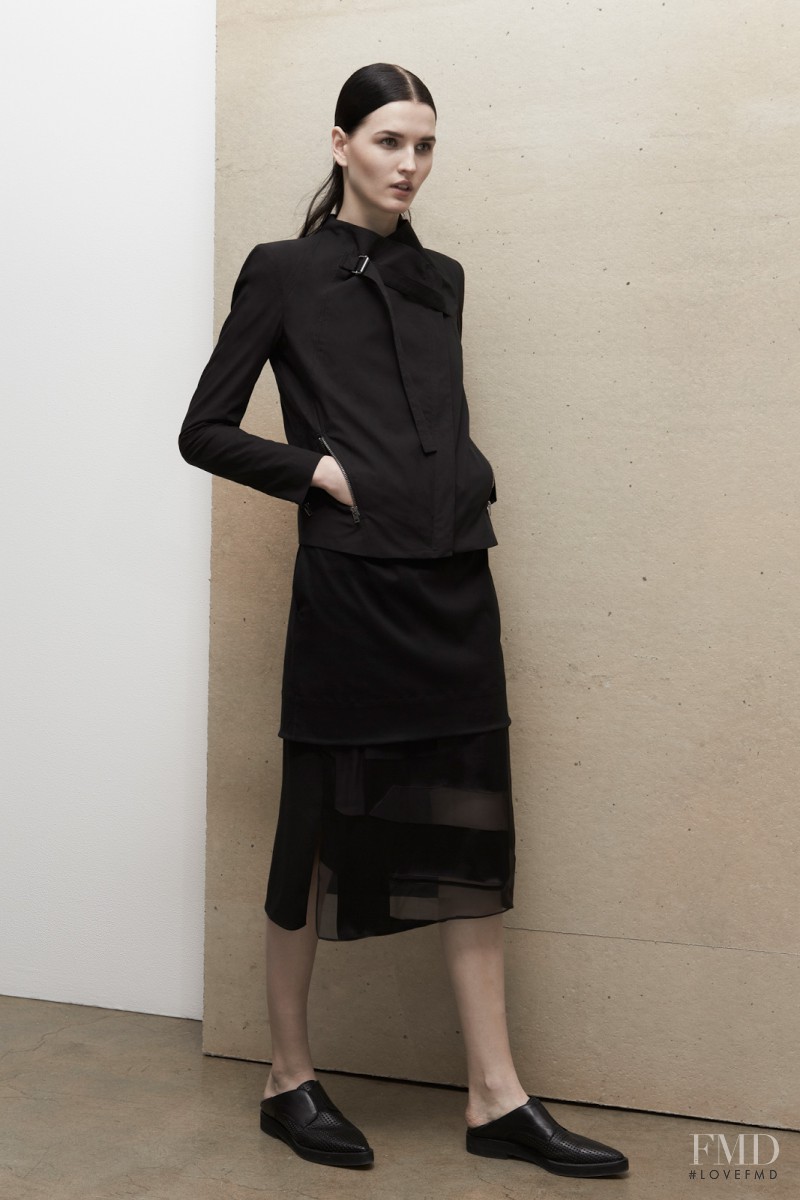 Katlin Aas featured in  the Helmut Lang fashion show for Resort 2014