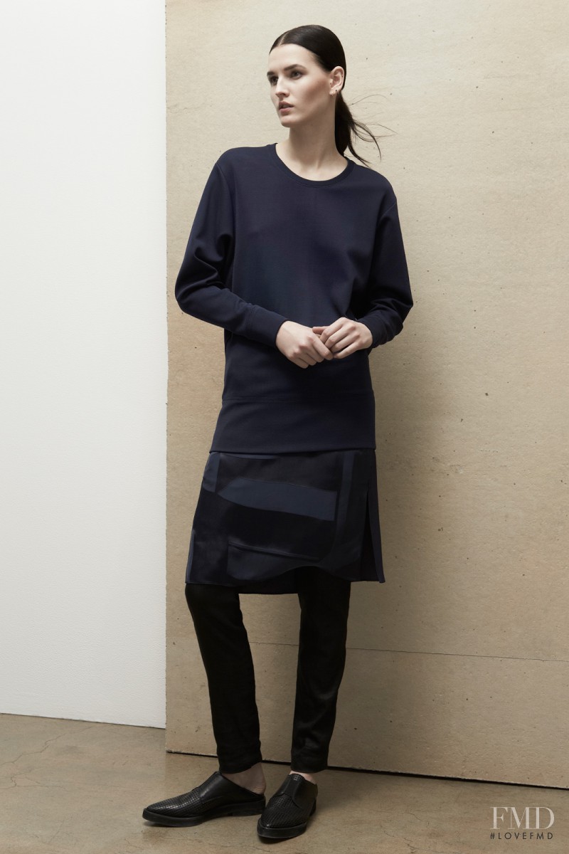 Katlin Aas featured in  the Helmut Lang fashion show for Resort 2014