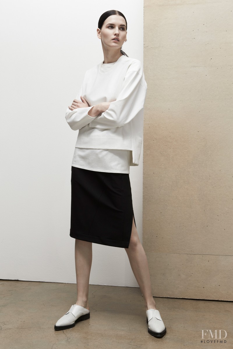 Katlin Aas featured in  the Helmut Lang fashion show for Resort 2014