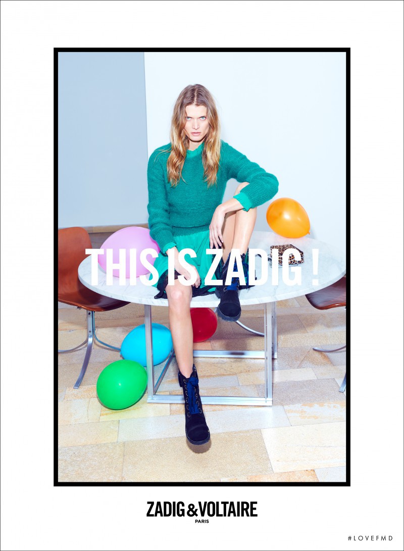 Malgosia Bela featured in  the Zadig & Voltaire advertisement for Autumn/Winter 2016