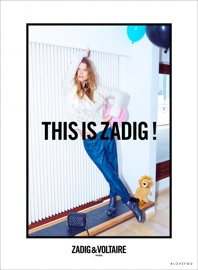 Malgosia Bela featured in  the Zadig & Voltaire advertisement for Autumn/Winter 2016