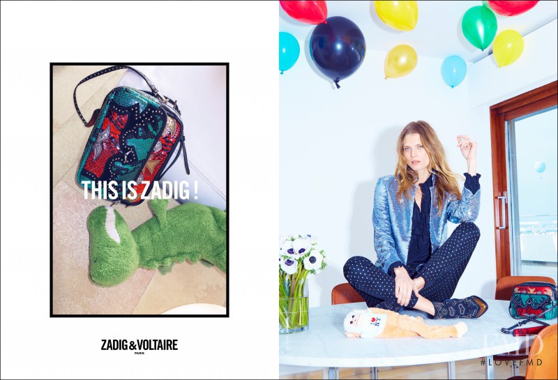 Malgosia Bela featured in  the Zadig & Voltaire advertisement for Autumn/Winter 2016