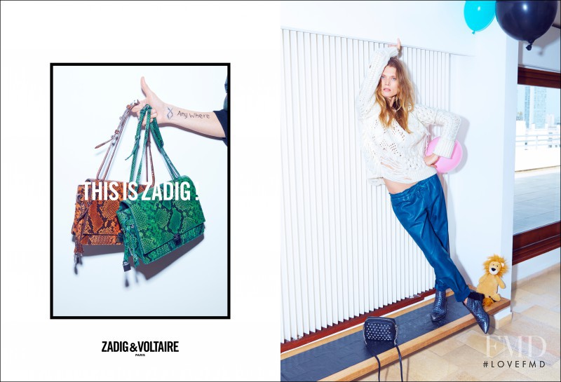 Malgosia Bela featured in  the Zadig & Voltaire advertisement for Autumn/Winter 2016