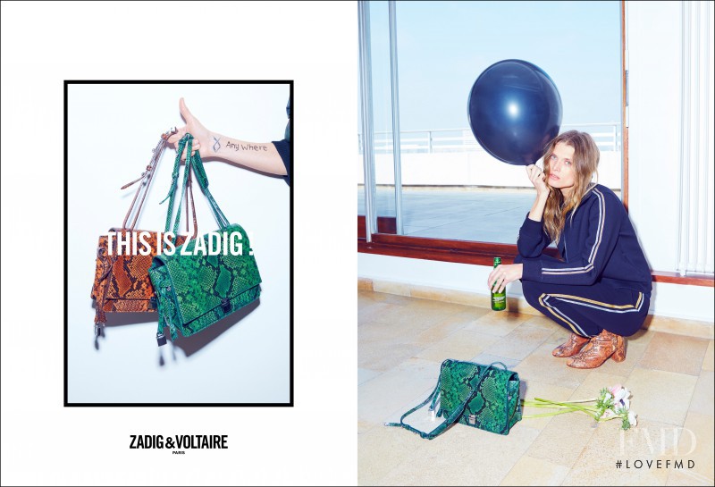 Malgosia Bela featured in  the Zadig & Voltaire advertisement for Autumn/Winter 2016