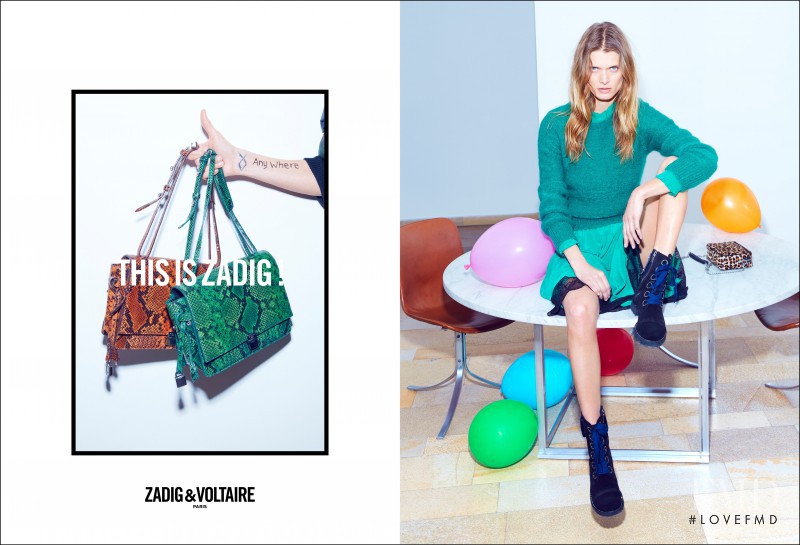 Malgosia Bela featured in  the Zadig & Voltaire advertisement for Autumn/Winter 2016