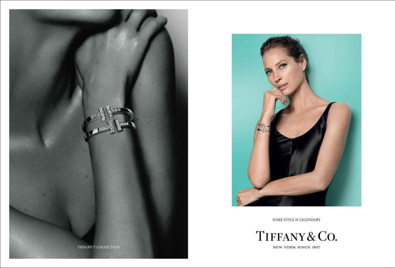 Christy Turlington featured in  the Tiffany & Co. advertisement for Autumn/Winter 2016