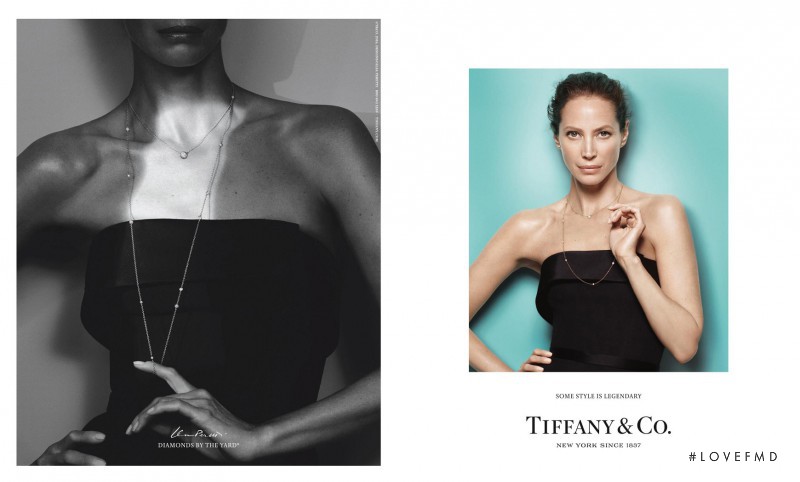 Christy Turlington featured in  the Tiffany & Co. advertisement for Autumn/Winter 2016