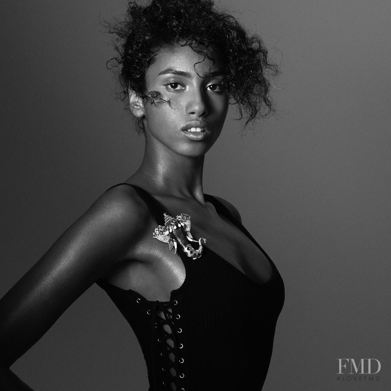 Imaan Hammam featured in  the Tiffany & Co. advertisement for Autumn/Winter 2016