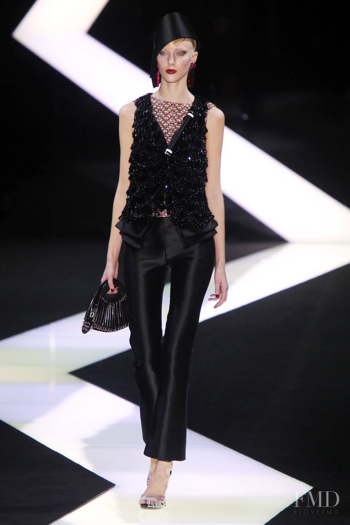 Juliana Schurig featured in  the Armani Prive fashion show for Spring/Summer 2013