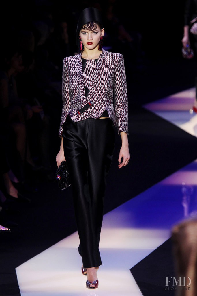 Valery Kaufman featured in  the Armani Prive fashion show for Spring/Summer 2013
