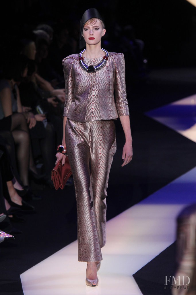 Sigrid Agren featured in  the Armani Prive fashion show for Spring/Summer 2013