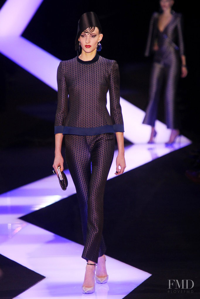 Sarah Bledsoe featured in  the Armani Prive fashion show for Spring/Summer 2013