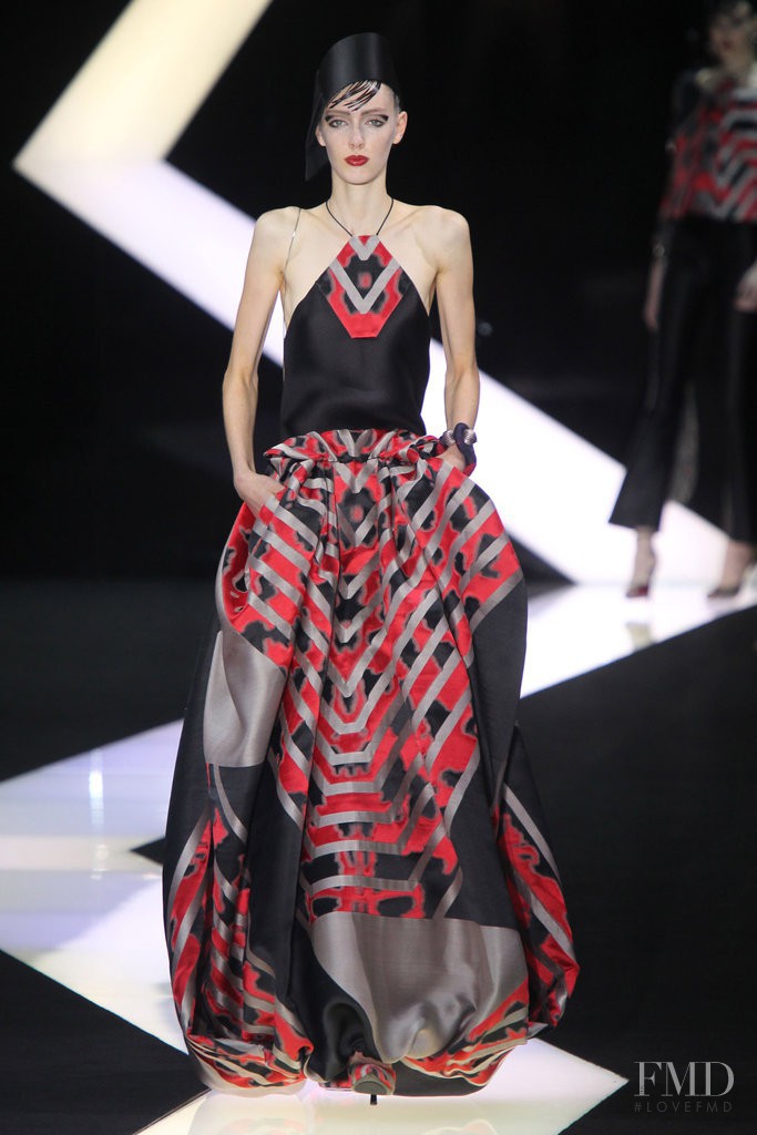 Kaila Hart featured in  the Armani Prive fashion show for Spring/Summer 2013