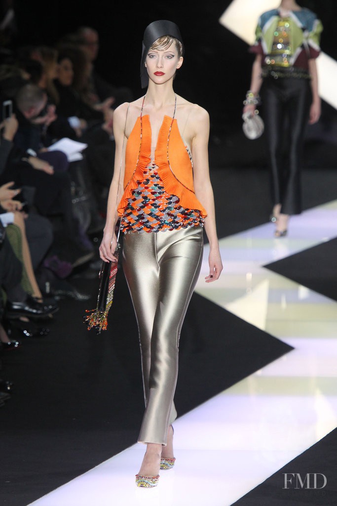 Alana Zimmer featured in  the Armani Prive fashion show for Spring/Summer 2013