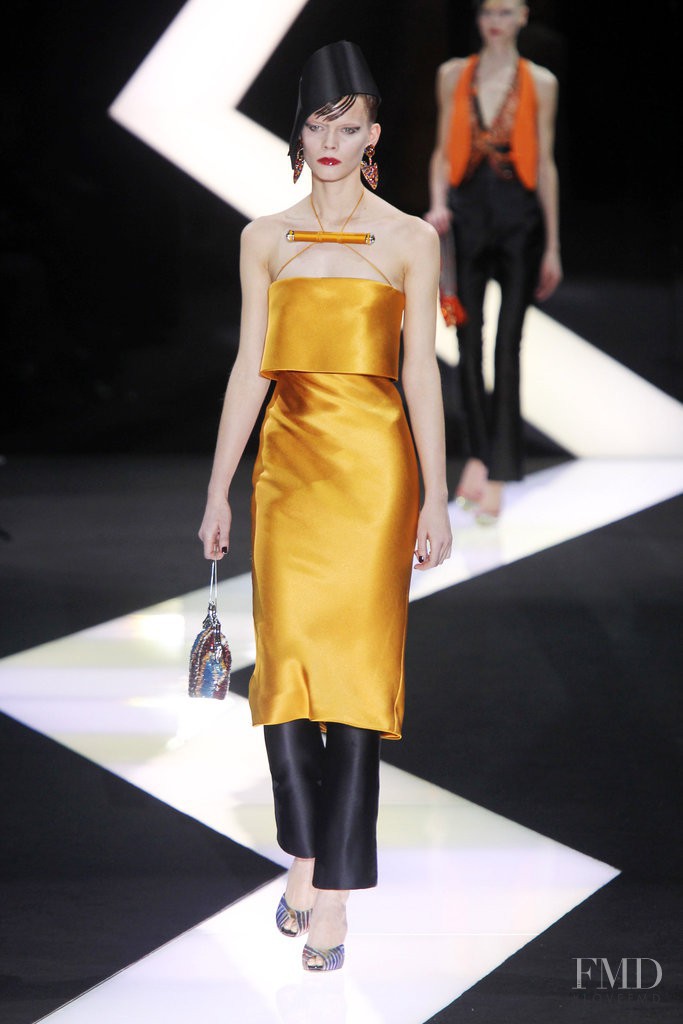 Irina Kravchenko featured in  the Armani Prive fashion show for Spring/Summer 2013
