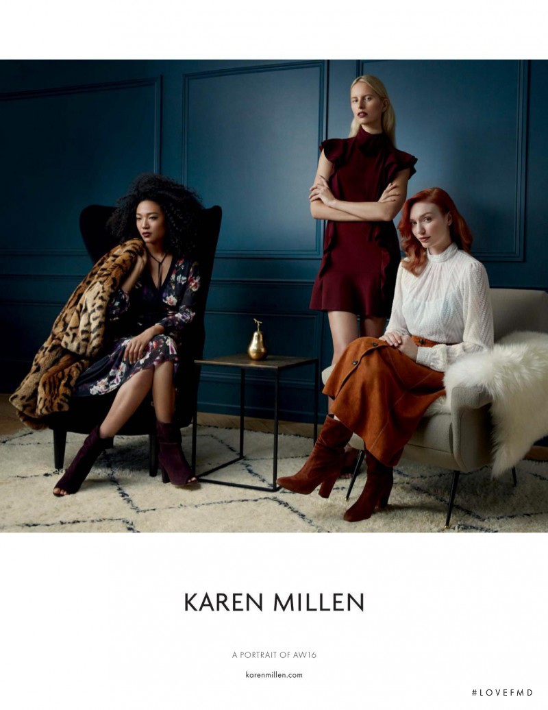 Karolina Kurkova featured in  the Karen Millen advertisement for Autumn/Winter 2016