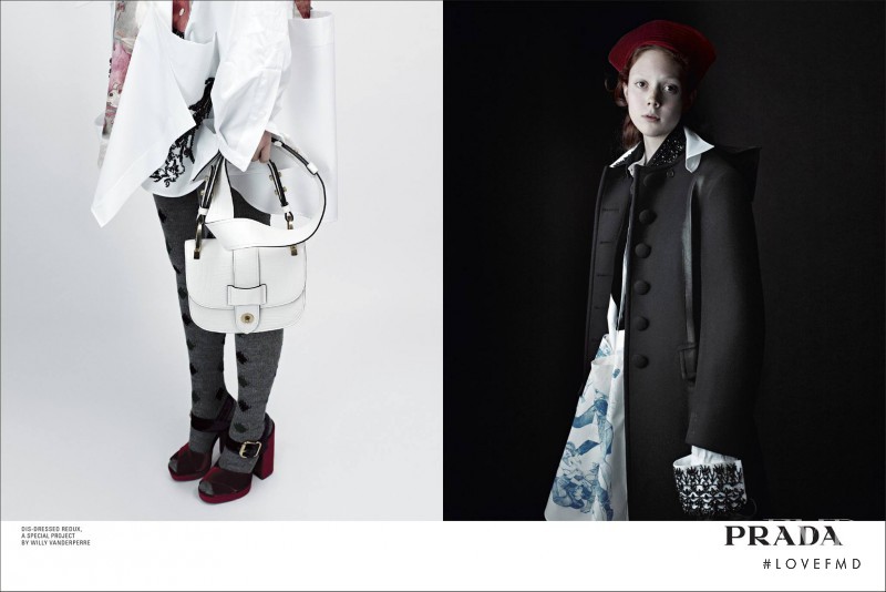 Natalie Westling featured in  the Prada Special Project advertisement for Autumn/Winter 2016