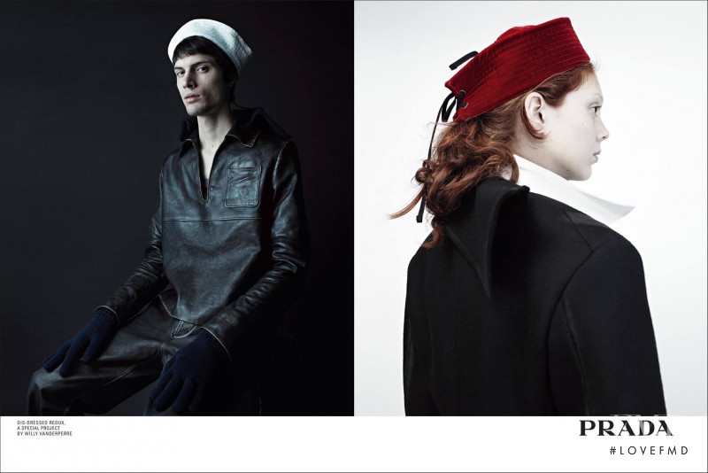 Natalie Westling featured in  the Prada Special Project advertisement for Autumn/Winter 2016