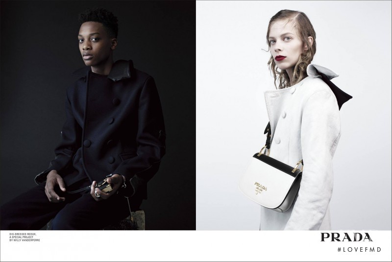 Lexi Boling featured in  the Prada Special Project advertisement for Autumn/Winter 2016