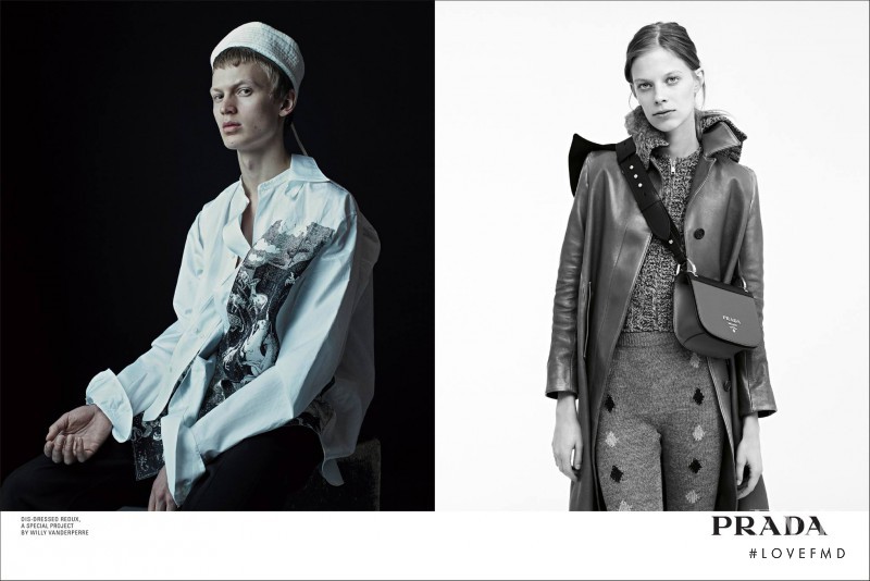 Lexi Boling featured in  the Prada Special Project advertisement for Autumn/Winter 2016
