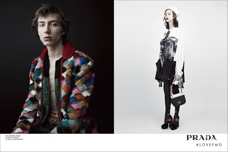 Lorena Maraschi featured in  the Prada Special Project advertisement for Autumn/Winter 2016