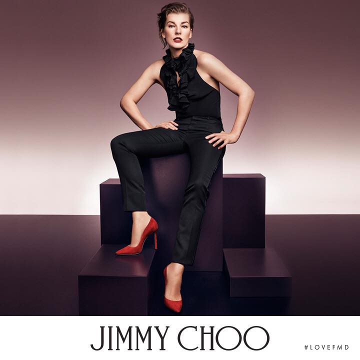 Milla Jovovich featured in  the Jimmy Choo advertisement for Autumn/Winter 2016