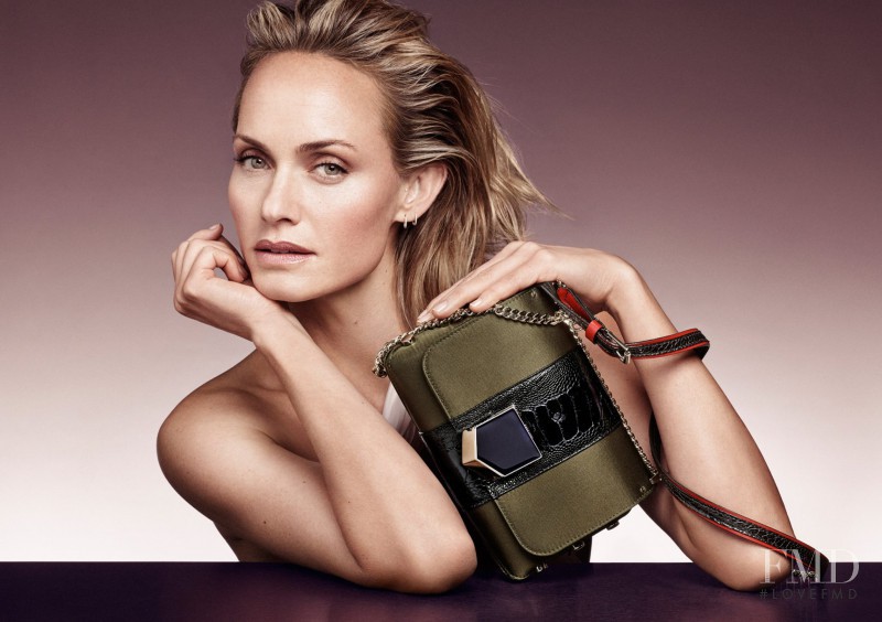 Amber Valletta featured in  the Jimmy Choo advertisement for Autumn/Winter 2016