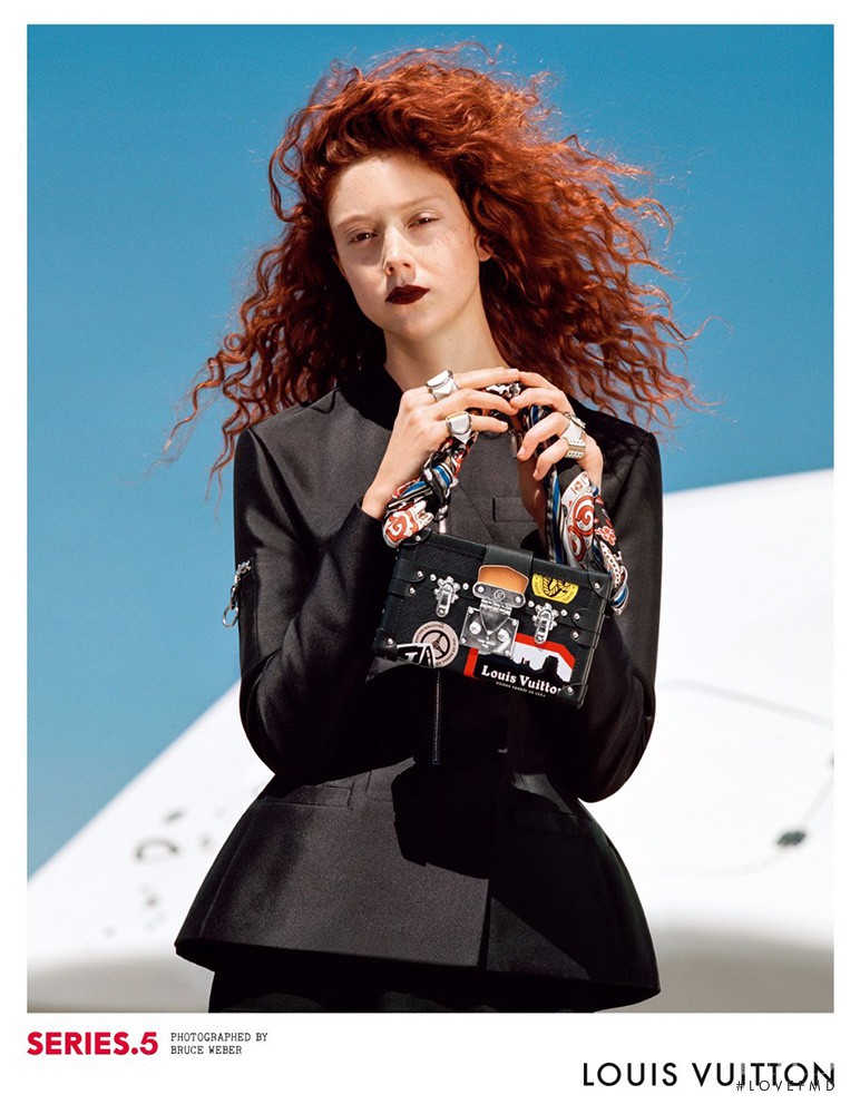 Natalie Westling featured in  the Louis Vuitton advertisement for Autumn/Winter 2016
