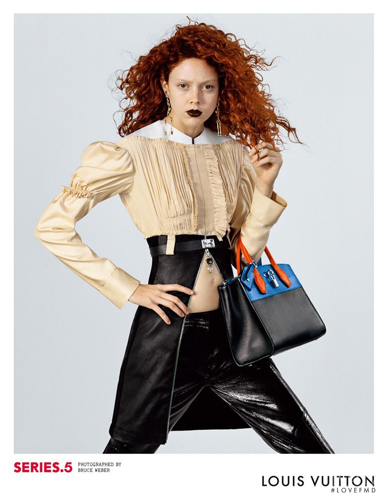 Natalie Westling featured in  the Louis Vuitton advertisement for Autumn/Winter 2016