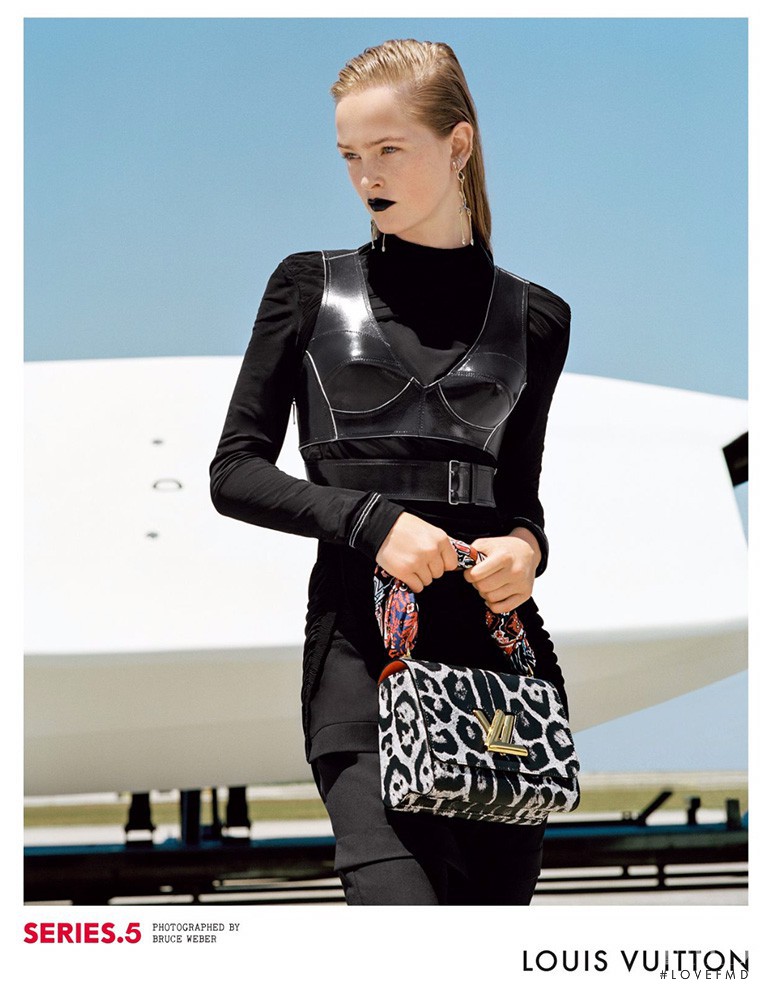 Jean Campbell featured in  the Louis Vuitton advertisement for Autumn/Winter 2016