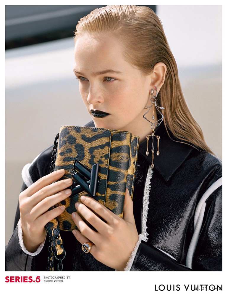 Jean Campbell featured in  the Louis Vuitton advertisement for Autumn/Winter 2016