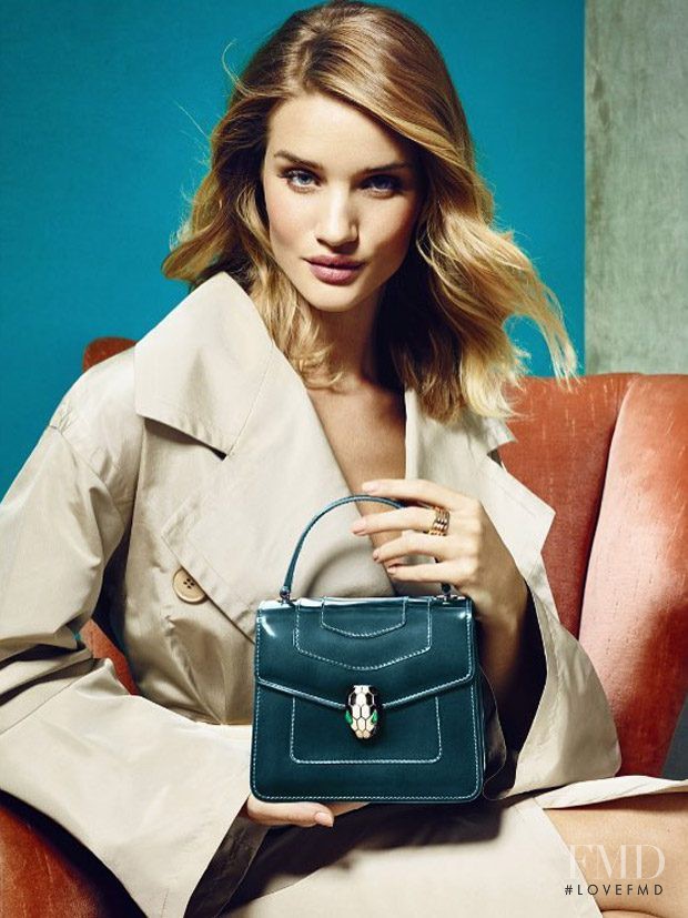 Rosie Huntington-Whiteley featured in  the Bulgari advertisement for Autumn/Winter 2016