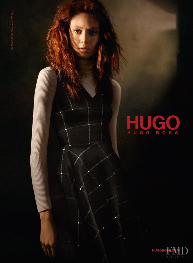 Natalie Westling featured in  the HUGO advertisement for Autumn/Winter 2016