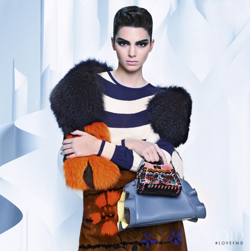 Kendall Jenner featured in  the Fendi advertisement for Autumn/Winter 2016