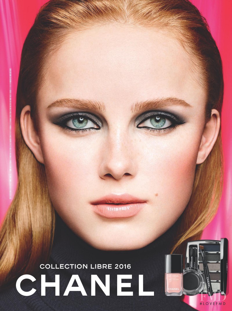 Rianne Van Rompaey featured in  the Chanel Beauty Collection Libre advertisement for Autumn/Winter 2016