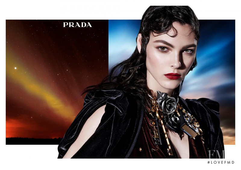 Vittoria Ceretti featured in  the Prada advertisement for Autumn/Winter 2016