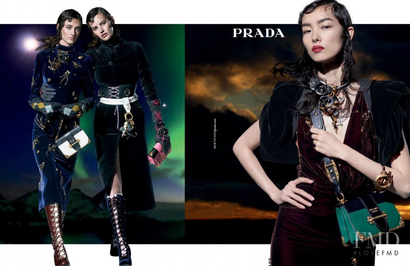 Amanda Murphy featured in  the Prada advertisement for Autumn/Winter 2016