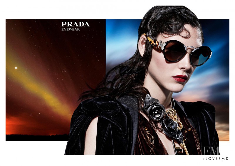 Vittoria Ceretti featured in  the Prada Eyewear advertisement for Autumn/Winter 2016