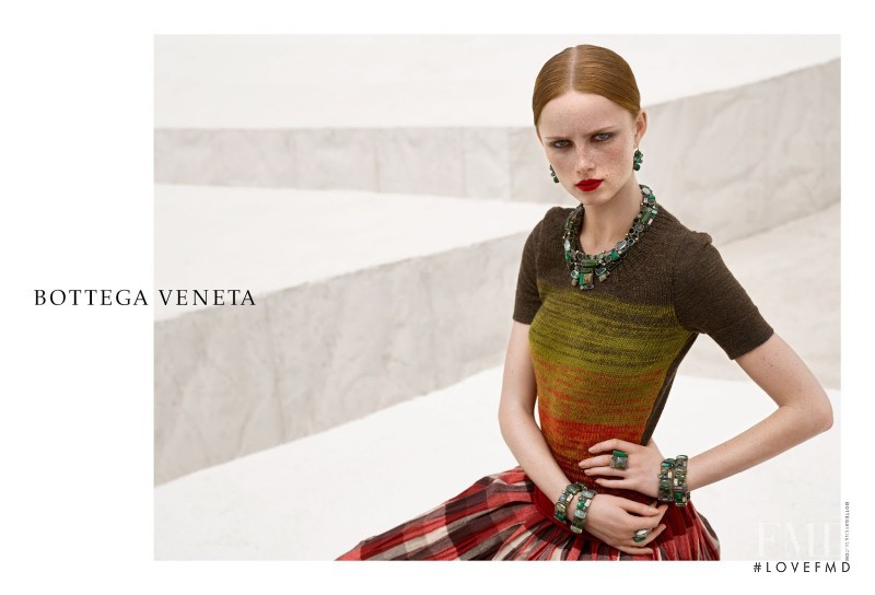 Rianne Van Rompaey featured in  the Bottega Veneta advertisement for Autumn/Winter 2016