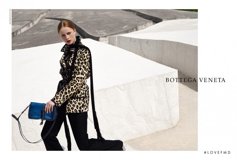 Rianne Van Rompaey featured in  the Bottega Veneta advertisement for Autumn/Winter 2016