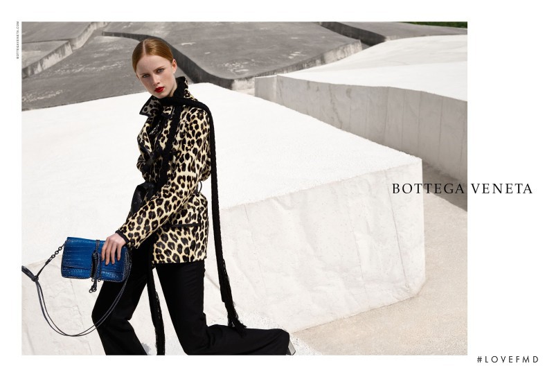 Rianne Van Rompaey featured in  the Bottega Veneta advertisement for Autumn/Winter 2016