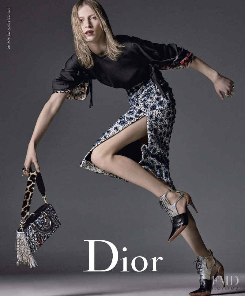 Julia Nobis featured in  the Christian Dior advertisement for Autumn/Winter 2016