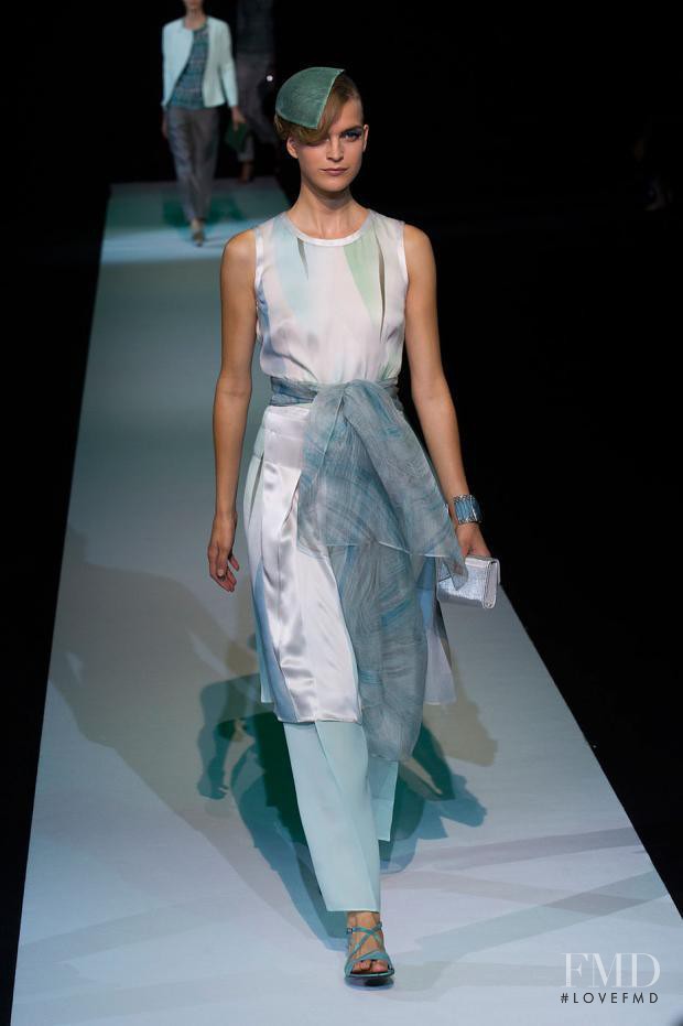 Mirte Maas featured in  the Giorgio Armani fashion show for Spring/Summer 2013