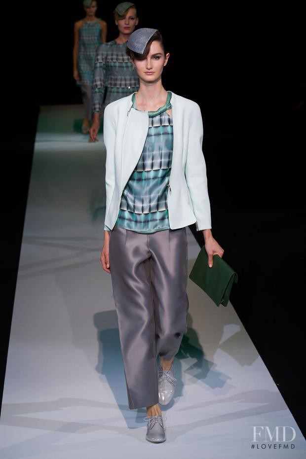 Mackenzie Drazan featured in  the Giorgio Armani fashion show for Spring/Summer 2013