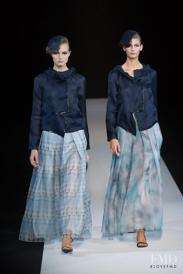 Agne Konciute featured in  the Giorgio Armani fashion show for Spring/Summer 2013
