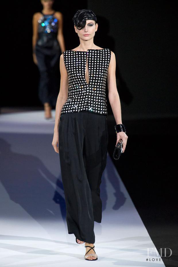 Agnese Zogla featured in  the Giorgio Armani fashion show for Spring/Summer 2013