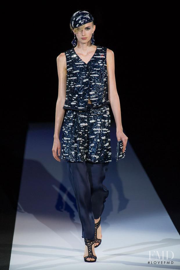 Dauphine McKee featured in  the Giorgio Armani fashion show for Spring/Summer 2013