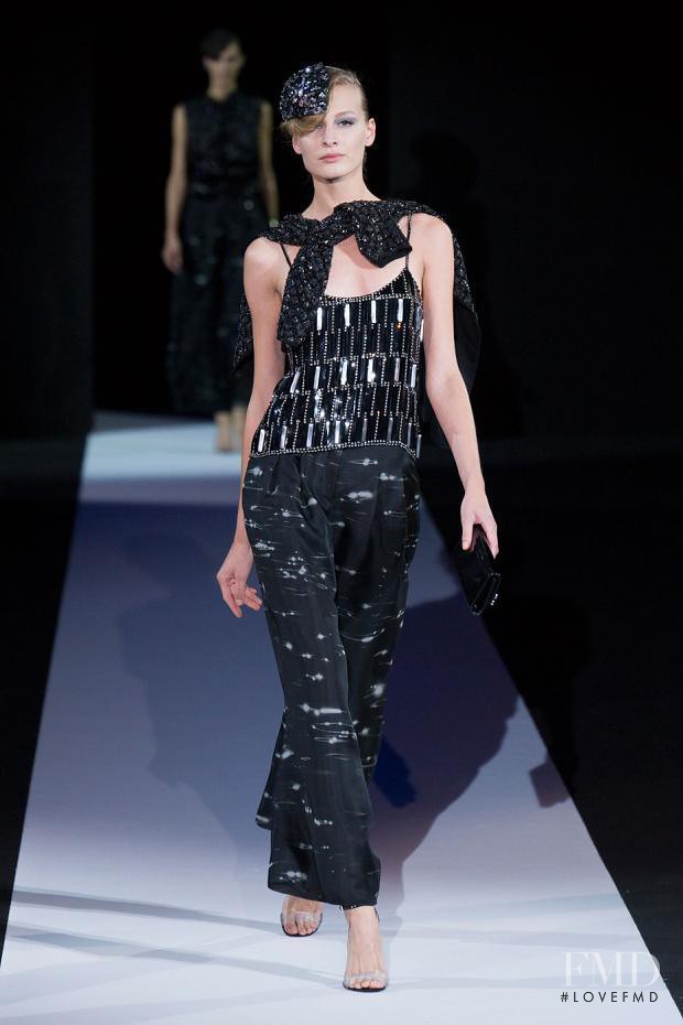 Elena Egorova featured in  the Giorgio Armani fashion show for Spring/Summer 2013