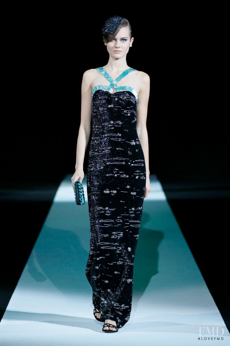 Monika Jagaciak featured in  the Giorgio Armani fashion show for Spring/Summer 2013